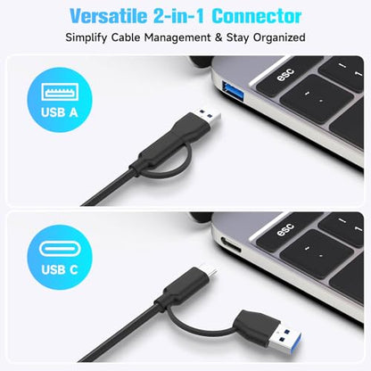 8-Port Powered USB 3.2 Hub 10Gbps with SD/TF Reader, RSH-A107D | USB Splitter with 6 USB-A 3.2 Gen 2 Data Ports, SD/TF Card Reader, 3.3ft USB Cable and 12V/2A Power Adapter for Laptop PC
