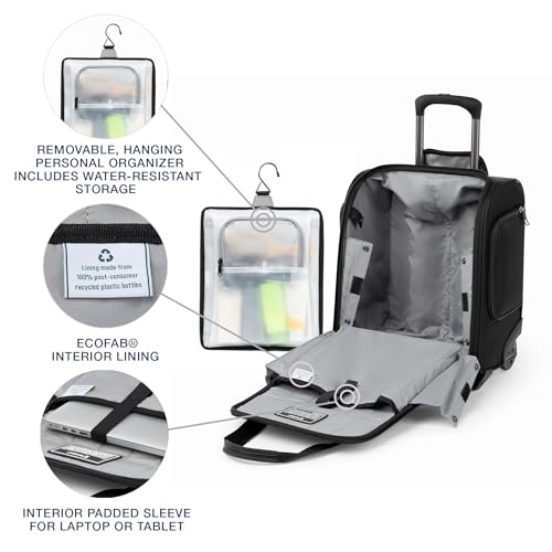 Travelpro Crew Classic Lightweight Softside Luggage, Rolling Underseat Carry on Bag, 14" Laptop or Tablet Sleeve, Men and Women, 17-Inch, Black - color: Black