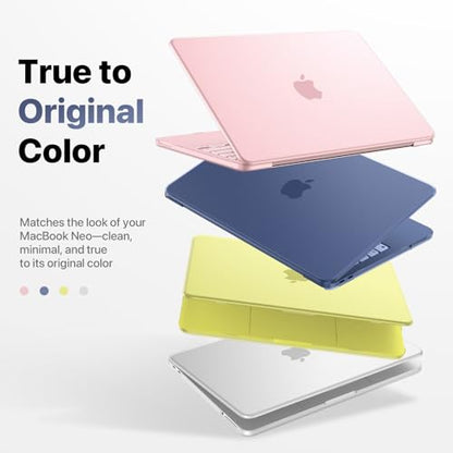 Macaset for MacBook Neo Case 13 inch 2026 (A18 Pro, Model A3404) - Indigo | Scratch & Fingerprint | ResistantPrecision 1:1 Fit | True-to-Original Color | Matte Hard Shell, Blue Cover - color: Indigo Clear