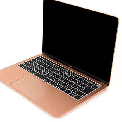 BEFiNE BF16054 MacBook Air 13-Inch Keyboard Cover, Compatible with Touch ID, Black, Keyskin, Japanese Layout - color: Black