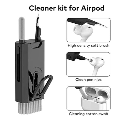 8 in 1 Electronic Cleaning kit - Keyboard Cleaner, Keyboard Cleaning Kit, Laptop Cleaner, Laptop Cleaning Kit, Electronic Cleaner Kit for Laptop/Phone(Give Away a Flannel Cloth) Black