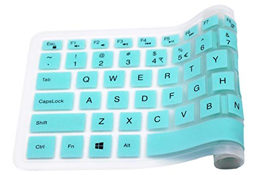 Keyboard Skin Compatible for 15.6" Dell Inspiron 15 3000 5000 7000 Series; 15.6 inch Dell G3 G5 G7 Series; 17.3" Dell Inspiron 17 5000 Series; 17.3" Dell G3 Series (with Numeric Keypad) Mint Green - color: Mint Green