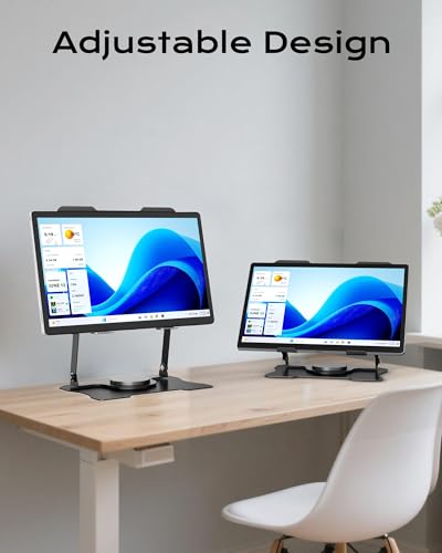Ofive 360 Rotatable Tablet/Laptop Stand for Desk, Ergonomic Adjustable Height Laptop Riser, Heavy Duty Steel Tablet Stand Holder