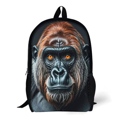 17-Inch Laptop Backpack Water-Resistant A Gorilla Daypack with Shoulder Strap Lightweight Casual Rucksack for Travel Commuter Hiking Outdoor Activities 20l Black