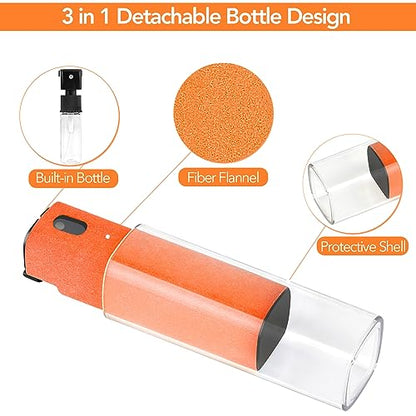 2 Pcs Fingerprint Proof Screen Cleaner, 3 in 1Touchscreen Mist Cleaner Spray Wipe Cleaner Screen Cleaner Soft Fiber Flannel,Safe for All Phones Glasses Tablet Laptop Screens - color: Rouge Hermes