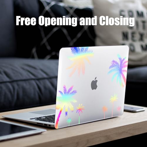 DTangLsm for MacBook Pro 14 inch Case 2026 M5 2025-2021 M4 M3 M2 M1 Pro Max | A3426 A3427 A3434 A3112 A3185 A3401 A2918 A2992 A2779 A2442 Clear Plastic Hardshell for Mac Pro 14+Keyboard Cover,CoconutTree - color: Laser Coconut Tree