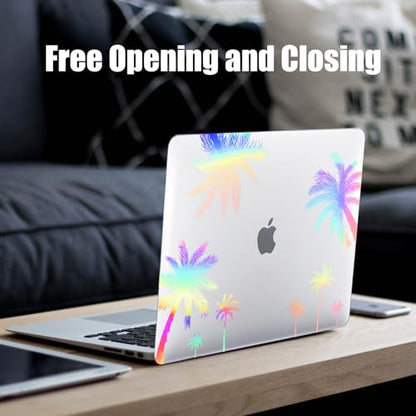 DTangLsm for MacBook Pro 14 inch Case 2026 M5 2025-2021 M4 M3 M2 M1 Pro Max | A3426 A3427 A3434 A3112 A3185 A3401 A2918 A2992 A2779 A2442 Clear Plastic Hardshell for Mac Pro 14+Keyboard Cover,CoconutTree - color: Laser Coconut Tree