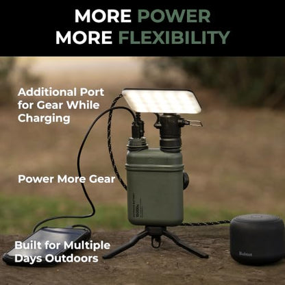 NESTOUT Rugged Power Bank, 15000mAh Outdoor Charger, 32W USB-C Fast Charging PD, Waterproof IP67, Durable Shockproof, Battery Pack for iPhone Tablet Hiking Travel Camping (Olive Green, 15000mAh) - color: Olive Green