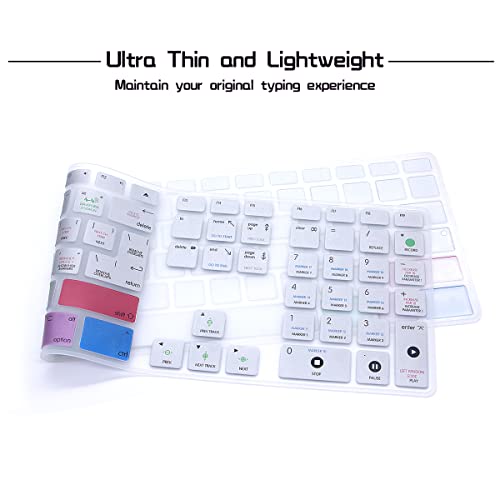 HRH for iMac G6 MB110LL/B MB110LL/A A1243 Keyboard with Numeric Keypad NumberPad Print:Logic Pro X Functional Shortcuts Hot Keys Design Silicone Keyboard Skin Cover [US/EU Layout] - color: Z-Logic Pro X
