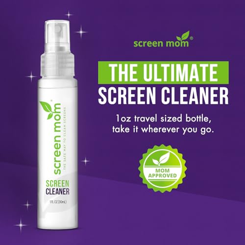 Screen Cleaner Spray 2 Pack-2x1oz for TV, Car, Laptop & Computer | Streak-Free Cleaning, Glass & OLED Safe, Alcohol & Ammonia Free, Includes 2-Microfiber Cloths, Removes Fingerprints & Smudges - size: 1oz Pack of 2