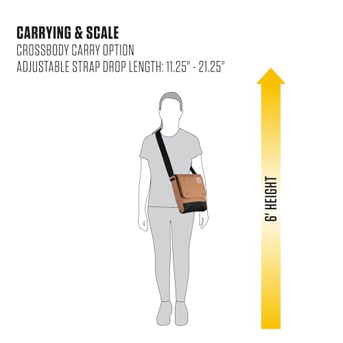 Carhartt Crossbody Snap Bag, Durable, Adjustable Shoulder Bag with Flap Over Snap Closure - color: Greenstone
