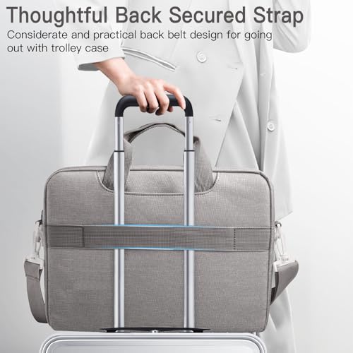 JETech 16 17 17.3 Inch Laptop Bag Case, Waterproof Computer Sleeve Cover Compatible with MacBook Air/Pro 16, Predator Helios 16, ASUS ROG Strix G17, HP Envy 17.3 (Light Grey) - color: Light Grey, size: 16-17 Inch