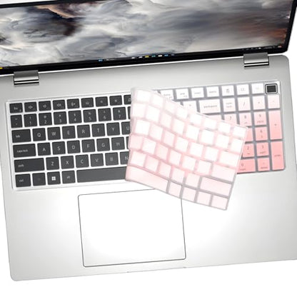 2 PCS Keyboard Cover for 16" Dell Pro 16/Pro 16 Plus/Pro Max 16 PB16250 PB16255 PC16250 PC16255 MC16250 MC16255, Dell Pro Max 18 Plus MB1825 2026-2024 18'' Laptop (NOT FIT Pro 16 Premium DA16250) - color: OPink+Clear