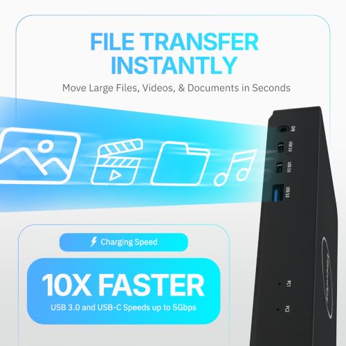 VisionTek VT2900 KVM Docking Station Dual Laptop MST USB-C | Dual Display via HDMI/DP, 100W PD, Windows MST, Switch Work & Personal Laptops, One-click KVM Monitor & Peripheral toggle