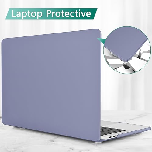 May Chen for MacBook Pro 16 inch Case 2019 2020 Release A2141 with Keyboard Cover Screen Protector for New 16 inch MacBook Pro Case with Touch Bar Soft Touch Plastic Hard Shell - Lavender Gray - color: Lavender Gray