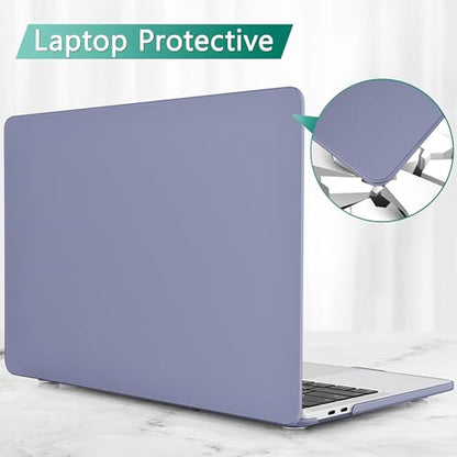 May Chen for MacBook Pro 16 inch Case 2019 2020 Release A2141 with Keyboard Cover Screen Protector for New 16 inch MacBook Pro Case with Touch Bar Soft Touch Plastic Hard Shell - Lavender Gray - color: Lavender Gray