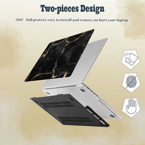 Laptop Shell for MacBook Air 11 inch Case 2015 2014 2013 2012 2011 2010 Release Model A1465 A1370,Air 11.6" Snap on Protective Laptop Hard Case & Keyboard Cover,Black Marble - color: Black Marble, size: Air 11" 2010-2015(A1370/A1465)
