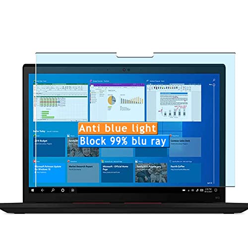 2-Pack Anti Blue Light Screen Protector, compatible with Lenovo ThinkPad X13 Gen 2 G2 13.3" TPU Film Protectors Sticker [ Not Tempered Glass ]