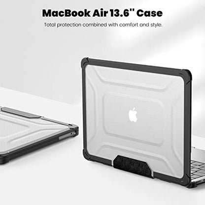 MEEgoodo Case for MacBook Air 15 inch 2026 2025 2024 2023, Case Fit Model (A3448/A3241/A3114/A2941) with M5/M4/M3/M2 Chip, Laptop Hard Shell with Heavy Duty Rugged Shockproof, Black XK - color: Black XK