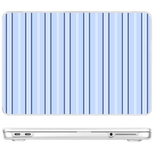 Compatible with MacBook Neo 13 inch (2026 Release A3404) (A18 Pro) with Liquid Retina Display, Printed Slim Protective Case with Screen Protector & Keybaord Cover, Blue Lines - color: Blue lines