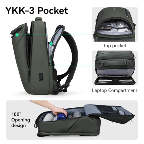 MARK RYDEN Business Backpack for Men, Waterproof High Tech Backpack with Sport Car Shape Design and USB Charging Port, Travel Laptop Backpack Fits 17.3 Inch Notebook | Waterproof Tech Backpack with USB Charging Port, Professional Work Backpack for Travel,