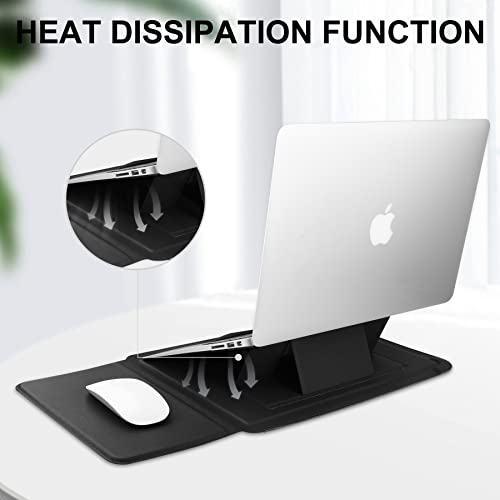 HoYiXi 15 16 Inch Laptop Sleeve Case Leather Bag for MacBook Pro 16 2021 & 2019/ASUS Vivobook 15/Huawei MateBook D15/HP 15.6" PC/MacBook Pro 15/Surface Laptop 3/Dell Inspiron 15/IdeaPad, Black - color: Black, size: 15-16 in