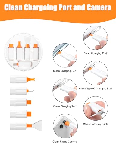 Laptop, Phone, and Electronics Cleaning Kit with Spray, Microfiber Cloth, Brush, 21 Tools (Triangle)