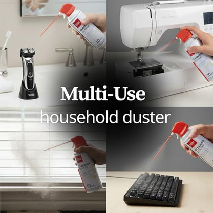 Office Depot Cleaning Duster, 10 Oz Compressed Canned Air for Electronics, Keyboard Cleaner for Computer, Laptop, PC, Printer, Office Equipment, Moisture-Free, Pack of 3 - size: 3