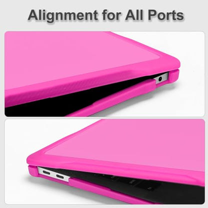 MOSISO Compatible with MacBook Air 13 inch Case M1 2018-2021, Rose Red | Reduces-Fingerprints with Soft TPU Bumper Shell&Keyboard Cover for MacBook Air 13.3 M1, 2021 2020 2019 2018 A2337 A2179 A1932 - color: Rose Red