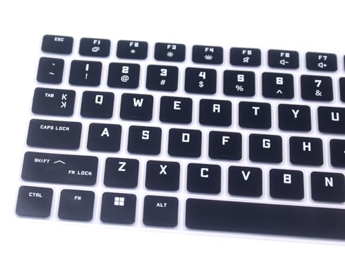 Silicone Keyboard Cover Skin Compatible for 2024 HP OMEN Transcend Gaming Laptop 14-fb 14t-fb Series 14-fb0097nr 14t-fb000 14" (Black) - color: Black