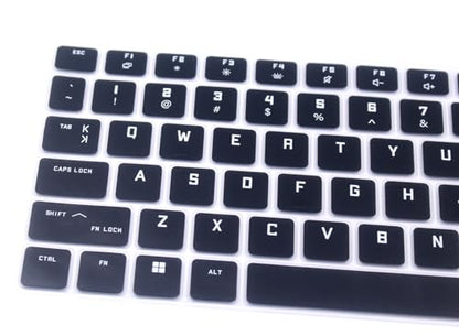 Silicone Keyboard Cover Skin Compatible for 2024 HP OMEN Transcend Gaming Laptop 14-fb 14t-fb Series 14-fb0097nr 14t-fb000 14" (Black) - color: Black