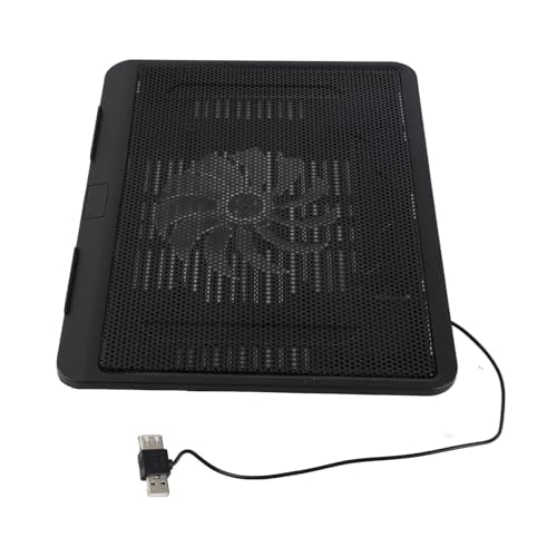 Laptop Cooling Pad,Portable Slim Quiet USB Powered Laptop Cooling Fan Stand Gaming and RGB Laptop Cooler for Improving Computer Heat Dissipation ﻿ (Black) - color: Black