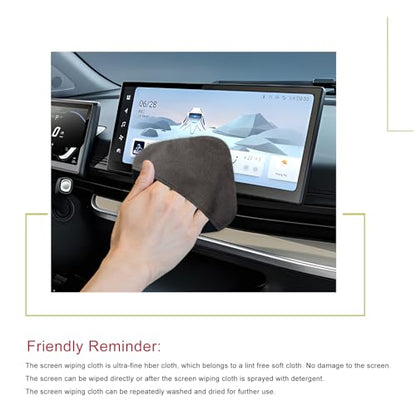 Car Screen Cleaner, 4.13"×4.13" Square Auto Touch Screen Cleaner Microfiber Cleaning Pad, Scratch-Free Microfiber Cleaning Wipe for Vehicle Dashboard LCD Display Laptop - color: Square