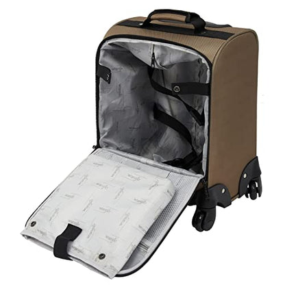 Wrangler 17" Underseat Spinner Carry-On Luggage, Mocha - color: Mocha