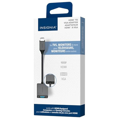 Insignia HDMI-to-VGA Adapter, Model: NS-PG95503, Black - style: HDMI to VGA Adapter