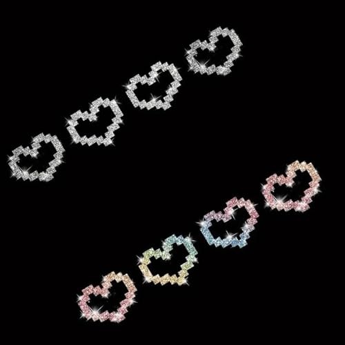 2pcs Heart-Shaped Love Sparkling Sunflower Self-Adhesive PVC Rainbow Glittery Decal Sticker for Cars, Laptops, Trucks, Motorcycles Wall Window Luggage Scratch Cover Door Multi-Surface Decor Sticker