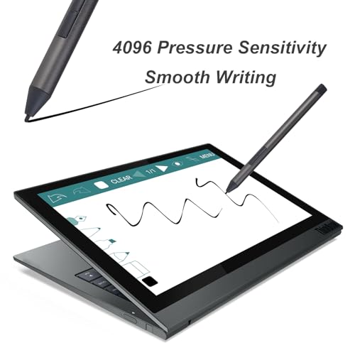Digital Pen 2 Compatible for Lenovo Digital Pen 2,Compatible with Lenovo IdeaPad Flex 5/7 Series,Yoga 6/7/9 Series,Yoga Book 9/7i/2i,13w/300w Yoga,ThinkBook 13x G2 IAP-21AT Pen(Gray)