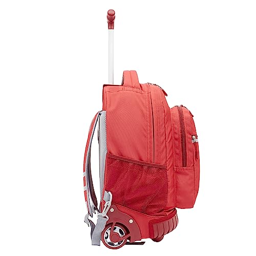 Travelers Club 18" Rolling Backpack with Shoulder Straps, Red - color: Red, size: 18 Inch