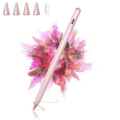 HZD Apple Pencil for iPad 2025-2018 Faster Charge Stylus Pen,Rose | with Tilt Sensitivity & Palm Rejection & Magnetic Compatible iPad 11/10/9/8/7/6, Pad Air 3/4/5, Pro 12.9"/11",Mini 6/5, M2/M4 - color: Rose Gold
