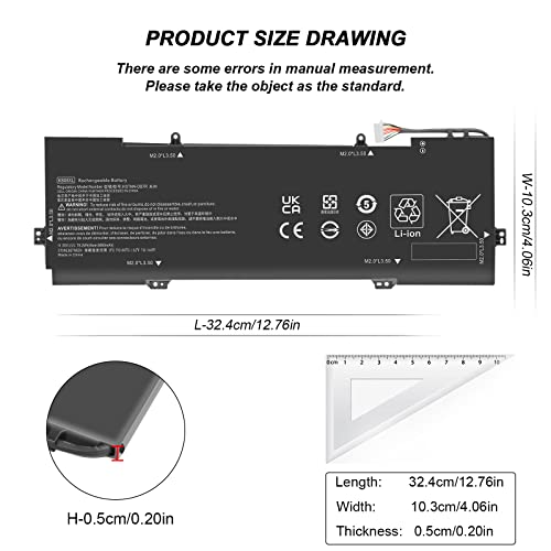 TREE.NB Spare Battery for HP Spectre X360 15-BL002XX 15-BL001NG 15-BL075NR Z6K96EA Z6L01EA Z6L02EA 2PG91EA, Spectre X360 15T-BL00 2017 HSTNN-DB7R TPN-Q179 902401-2C1 902499-855 902499-856 KB06XLP - size: 12.76x4.06x0.2inch KB06XL