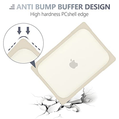 Batianda Foldable Stand Heavy Duty Case for MacBook Air 13.6 inch, Khaki | Fits M5 M4 M3 M2 Chip 2026-2022 Model, Ergonomic Stand Holds 22 lbs, Shockproof Bumper, with Keyboard Cover Screen Protector - color: Khaki