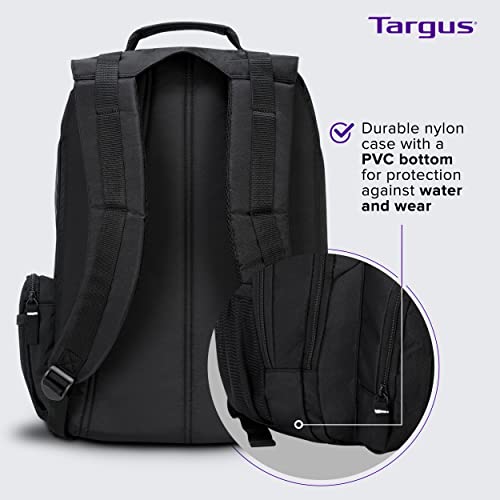 Targus 16 Inch Groove Laptop Backpack, Black - Fits Most Laptops up to 16", Water Resistant Travel Backpack for Business Commuters and Travel (CVR600) - size: 16 Inch, style: Groove