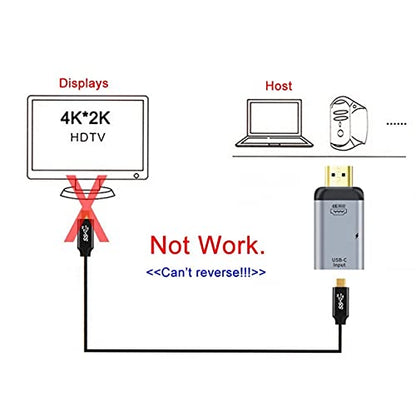 USB-C Type C Female Source to HDMI Sink HDTV & PD Power Adapter 4K 60hz 1080p for Phone & Laptop