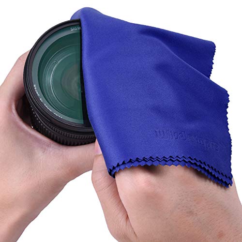 Wisdompro Extra Large 4-Pack Microfiber Cleaning Cloth For Laptop, LCD TV, Computer Screen, Monitor, Tablet, Camera Lens, Glass, Lenses, Phone, iPhone, iPad, other Delicate Surface - Blue (16x16 Inch) - color: Blue