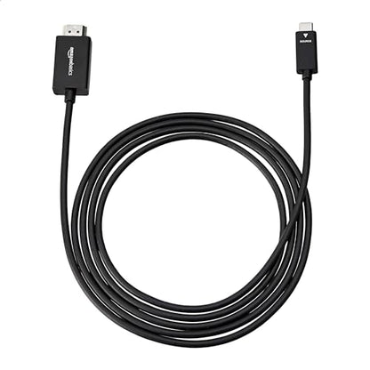 Amazon Basics Premium Aluminum Uni-Directional USB-C (Source) to HDMI (Display) Cable Adapter (Thunderbolt 3 Compatible) 4K@60Hz, 6-Foot, Black