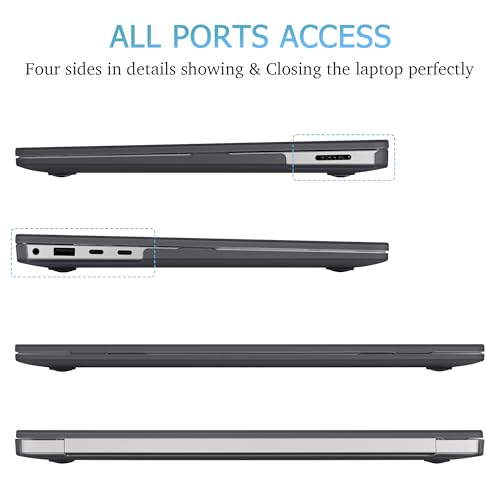 Mektron Matte Case for 13.8" Microsoft Surface Laptop 8 2026 Fits Surface Laptop 13.8 Inch 7 2024 Cover (Model: 2036),Keyboard Cover +Screen Protector +Dust Plugs, Matte Black - color: Matte Black