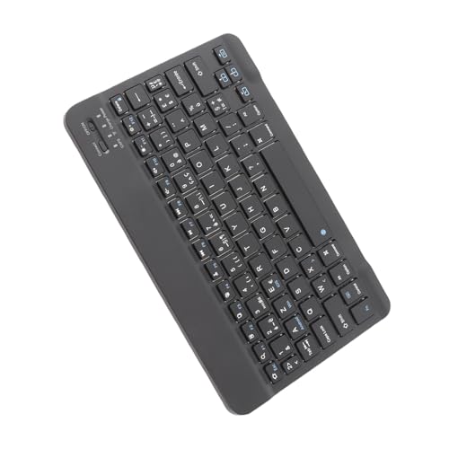 10in Wireless Keyboard, Slim Scissor Style Keyboard with More Keys, Non Slip Panel, Portable for Travel, Lightweight and Quiet, Water and Dust Proof, Fast Typing, Compatible for (Black) - color: Black