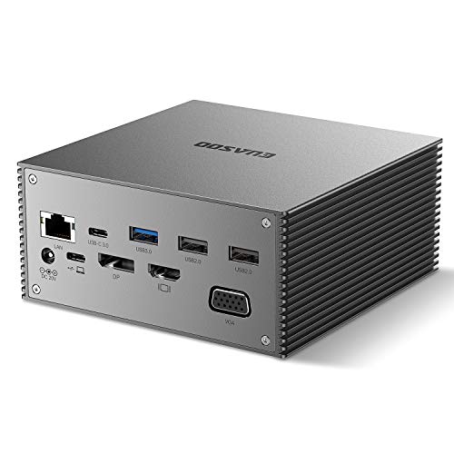 EUASOO USB-C Docking Station 16 in 1 Triple Display USB C Dock with Charging Support, 4K HDMI, DP, VGA, 7 USB Ports, Ethernet, SD/TF Card Reader for MacBook and Windows, MacOS only Support Mirror Mode