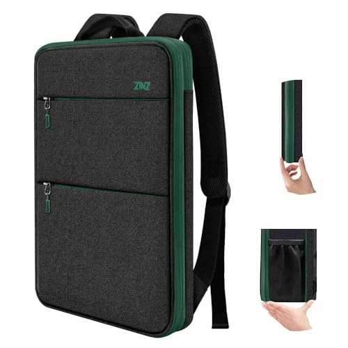 Slim & Expandable Laptop Backpack 15 15.6 16 Inch Case, Water Resistant Travel Backpack Compatible with MacBook Pro/Neo 16" 15", Dell XPS 15 16 and Most 15" 15.6" 16" Notebooks，BK01GR01 - color: Bk01gr01, size: 15"-16"
