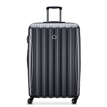 DELSEY PARIS Helium Aero Hardside Expandable Luggage with Spinner Wheels, Titanium, Checked-Large 28 Inch - color: Titanium, size: Checked-Large 28 Inch